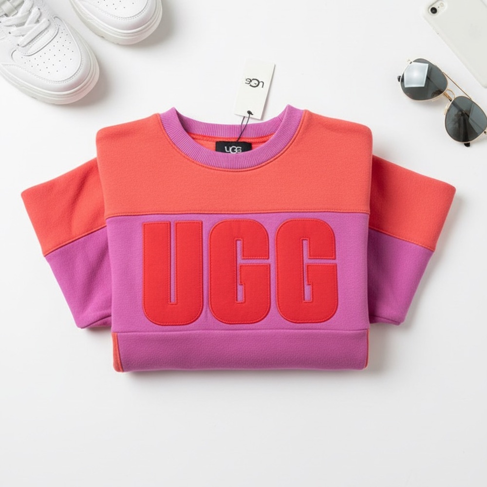 UGG Women's Vibrant Pink and Orange Hoodie